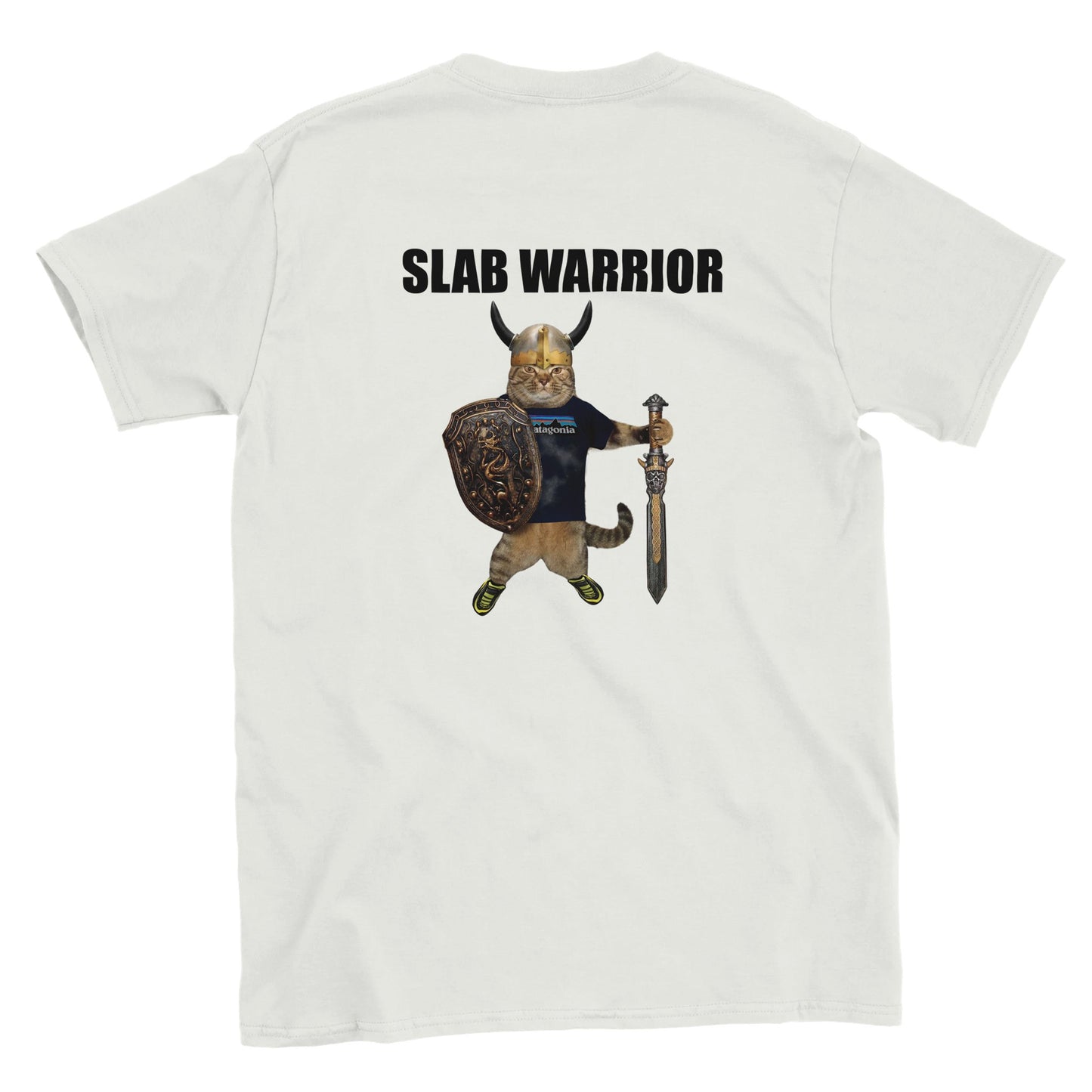 Funny slab warrior cat climbing shirt – bouldering meme tee for slab lovers
