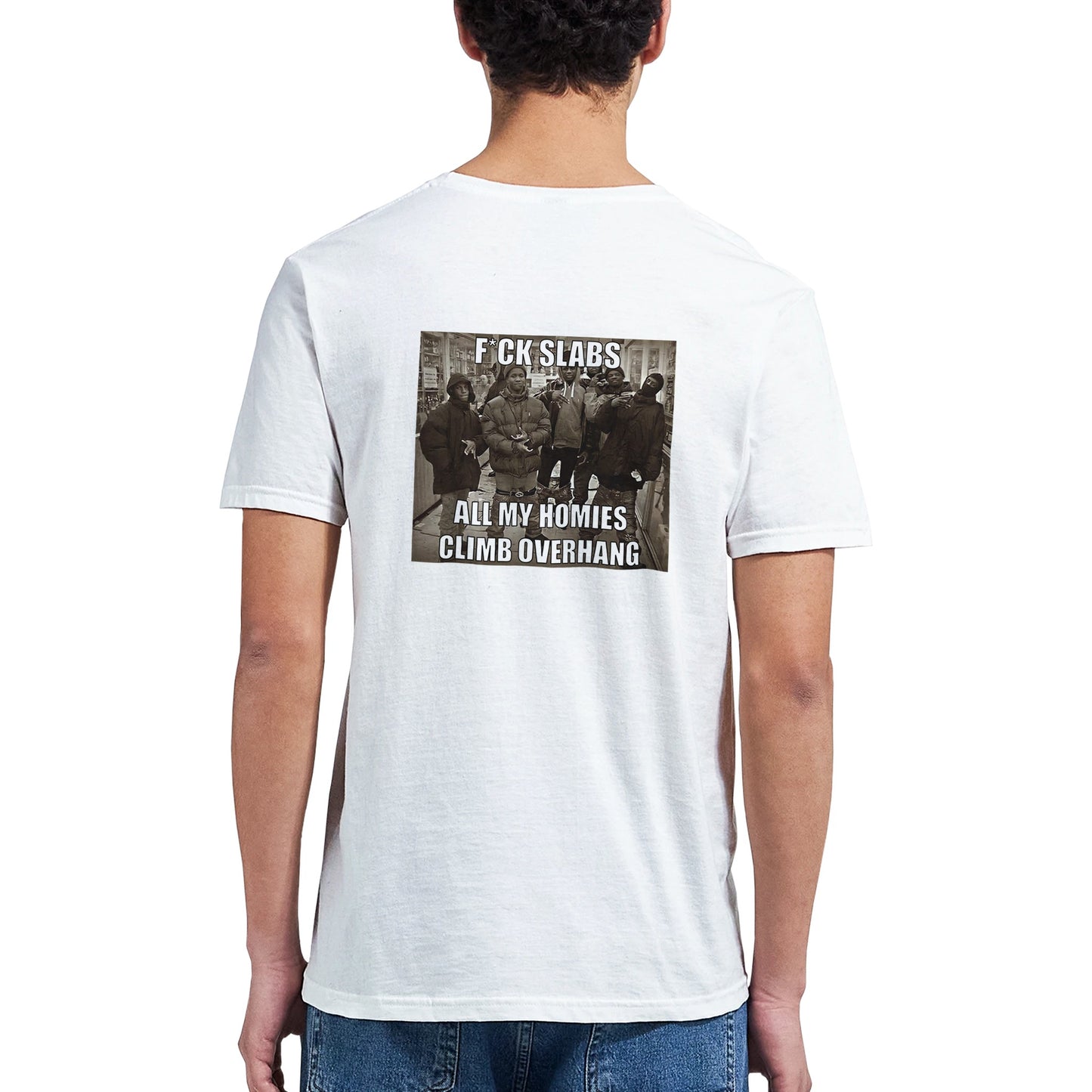 Funny climbing shirt – F Ck Slabs T Shirt Backside 1