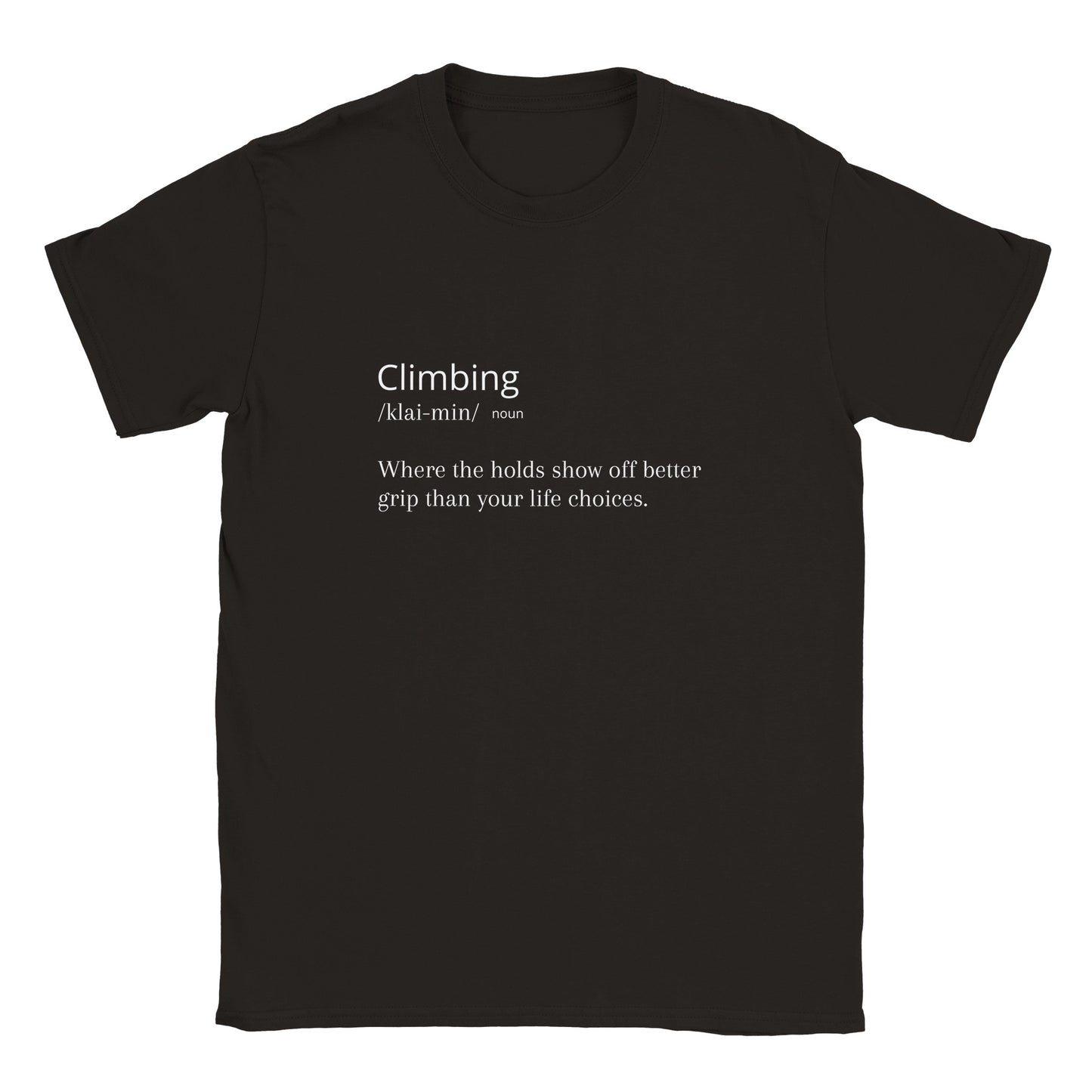 Funny climbing shirt – Definition Of Climbing T Shirt Frontside