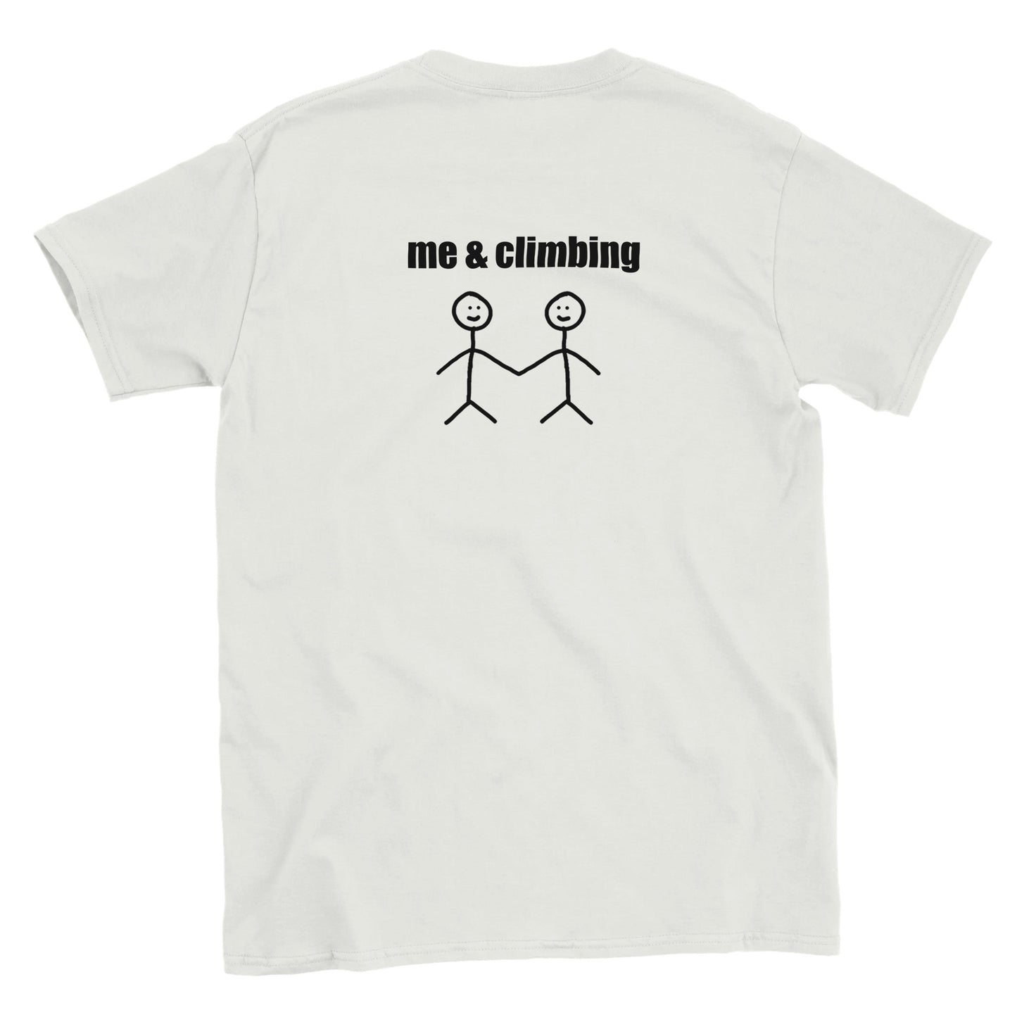 Funny climbing shirt – Me Climbing T Shirt Backside