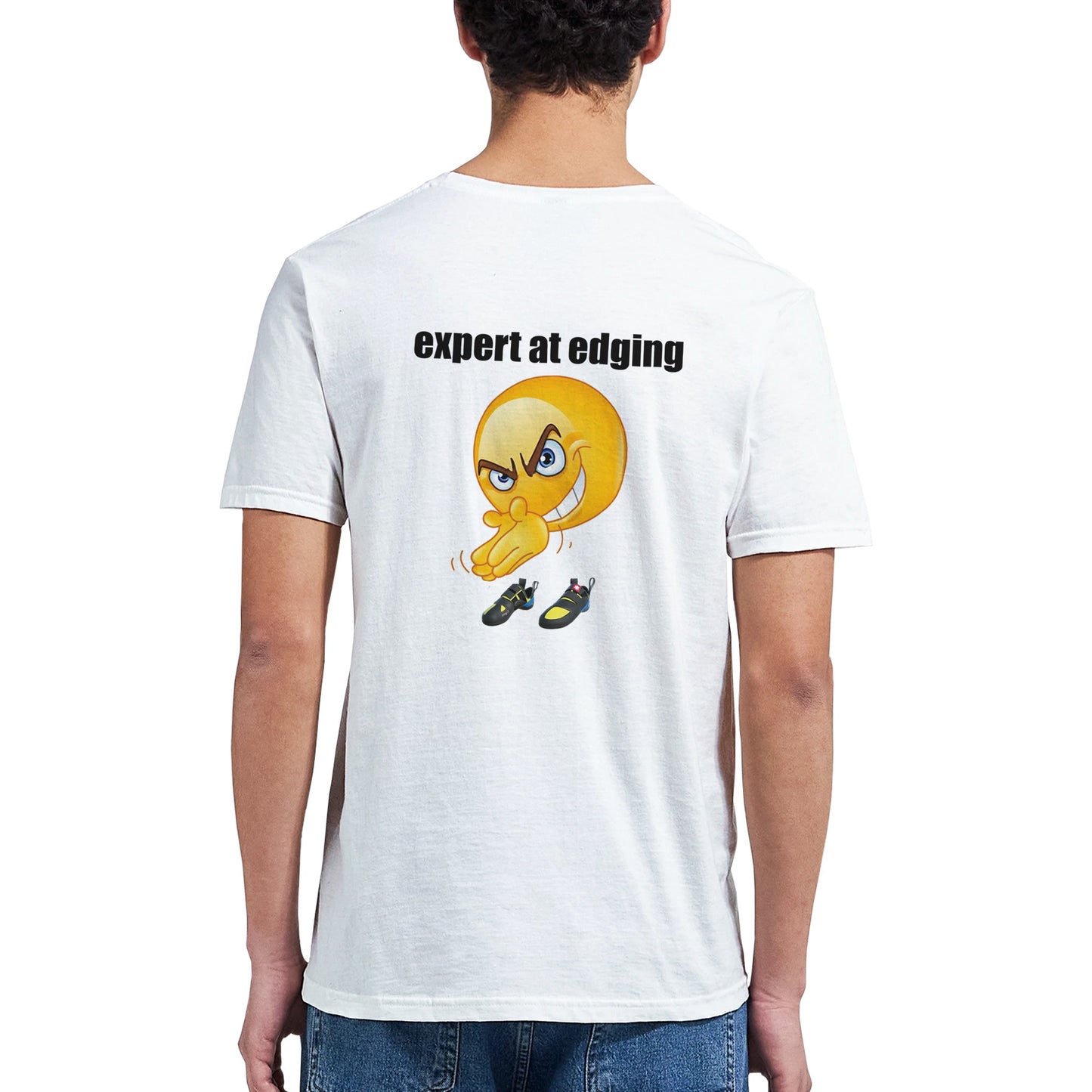 Funny climbing shirt – Expert At Edging T Shirt Backside