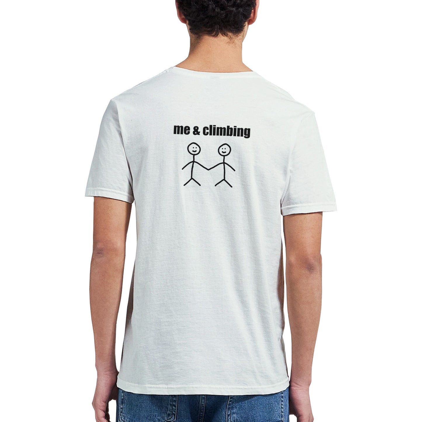 Funny climbing shirt – Me Climbing T Shirt Backside