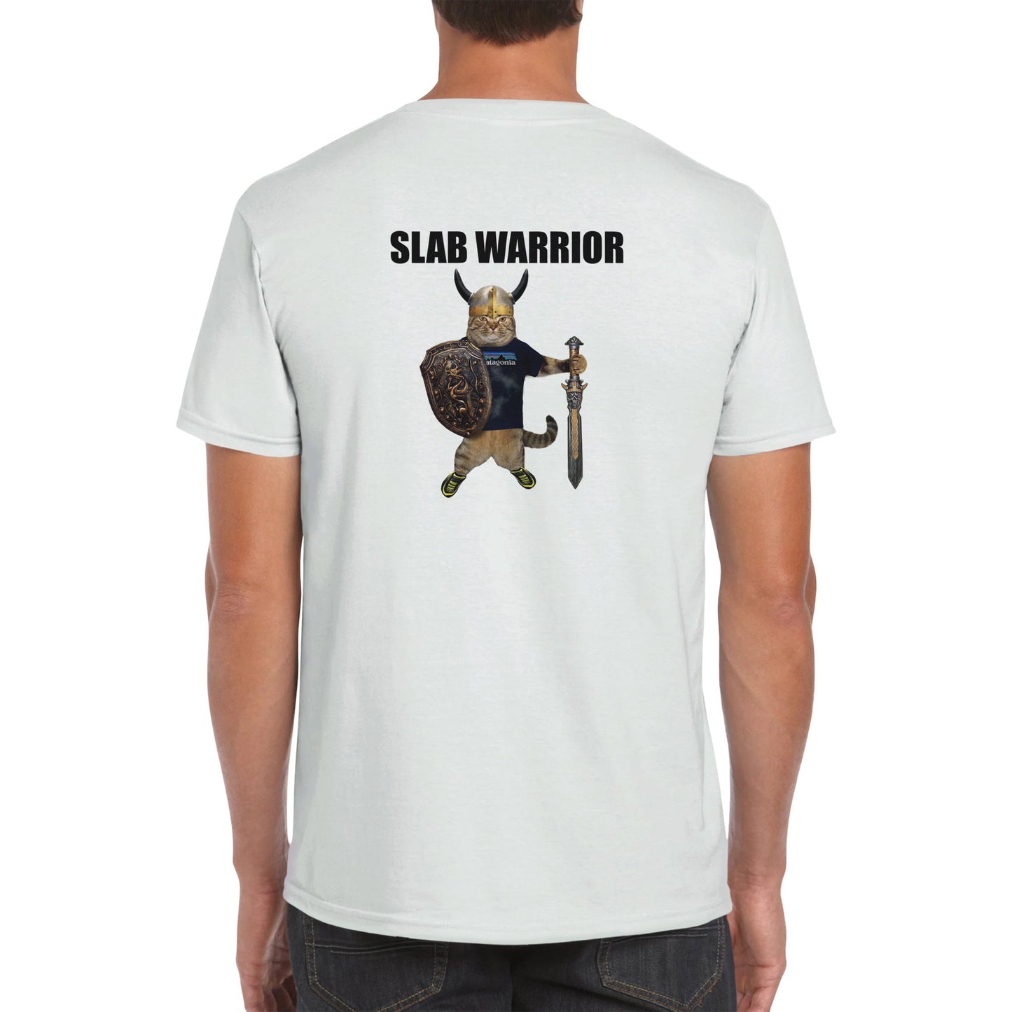 Funny climbing shirt – Slab Warrior T Shirt Backside