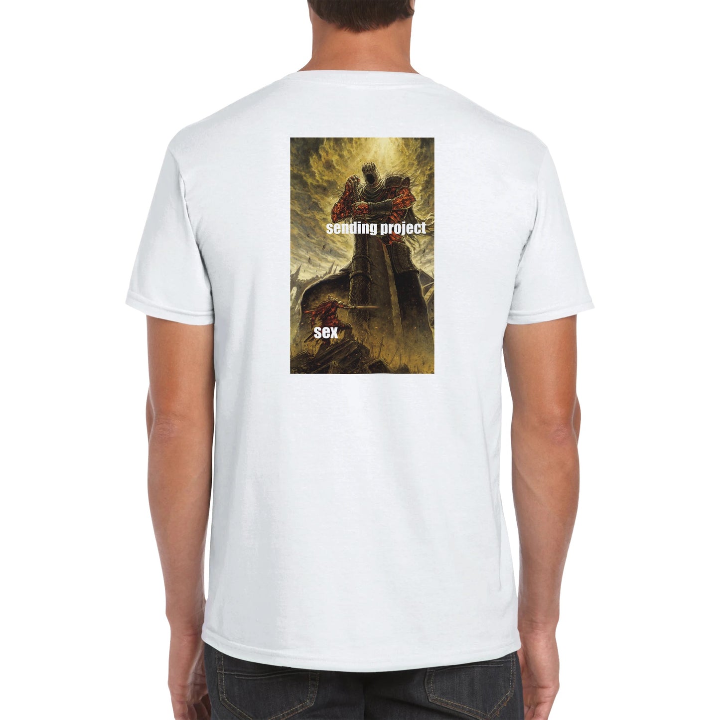Funny climbing shirt – Sending Project Sex T Shirt Backside