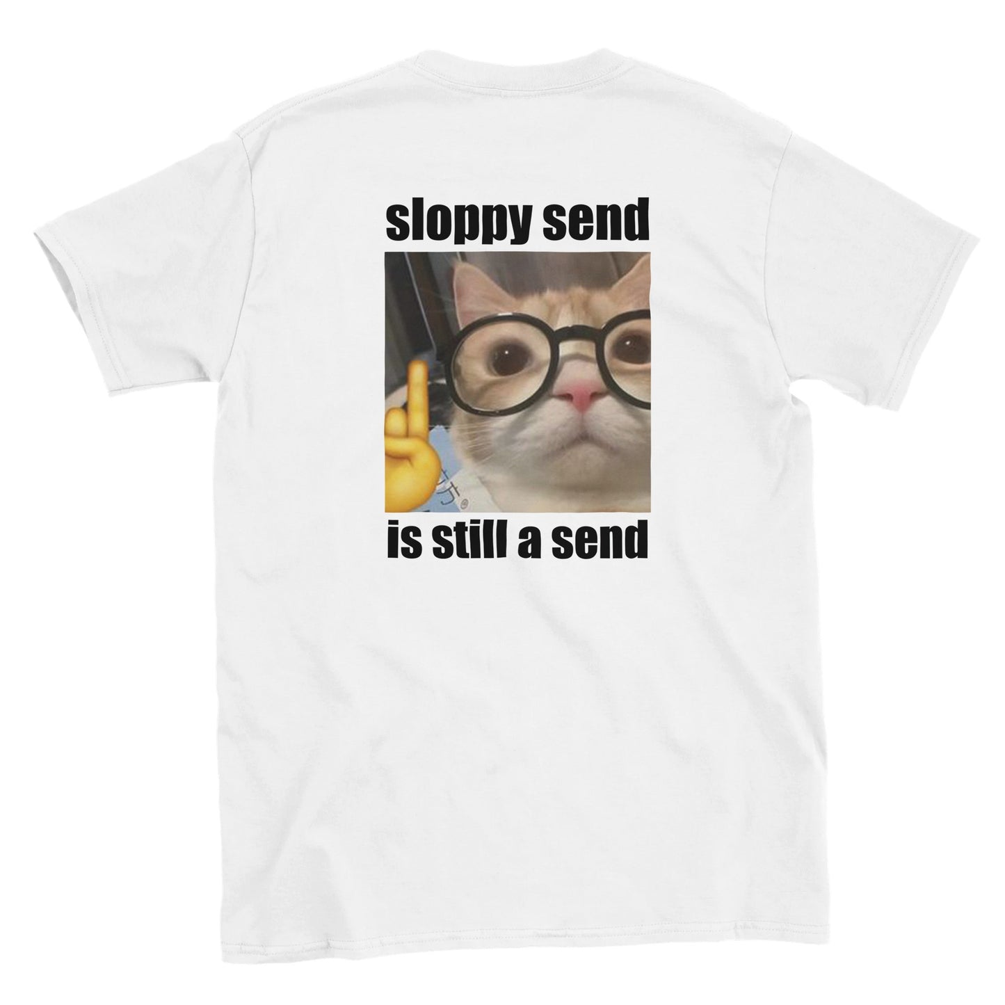 Funny climbing shirt – Sloppy Send Still Send T Shirt Backside 1