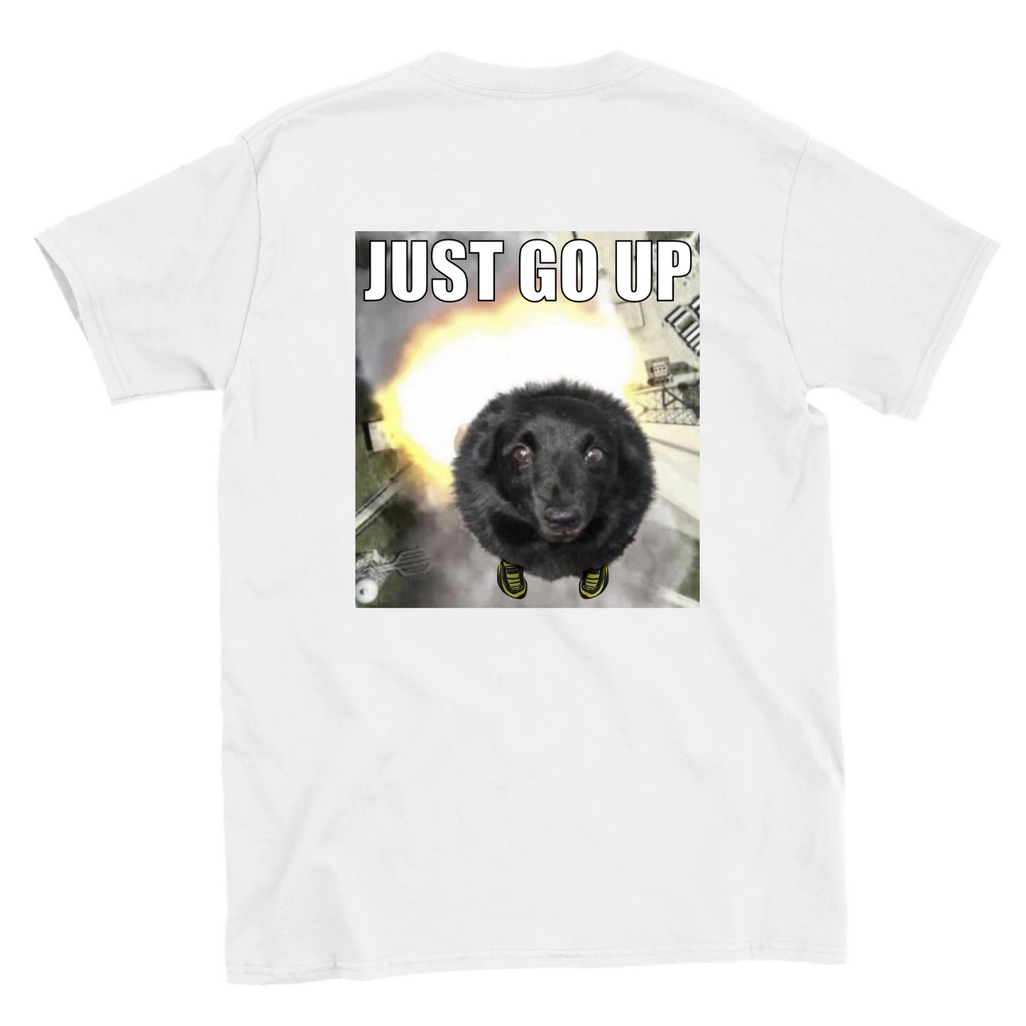 Funny climbing shirt – Just Go Up T Shirt Backside