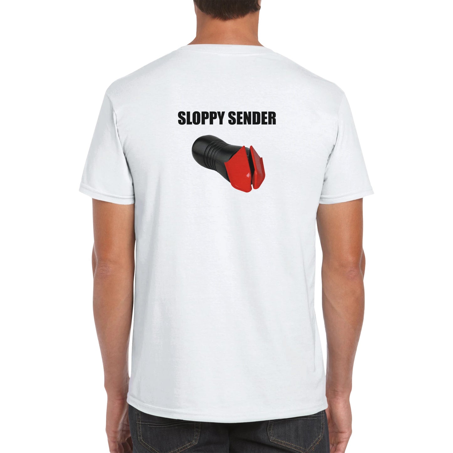 Funny climbing shirt – Sloppy Sender T Shirt Backside