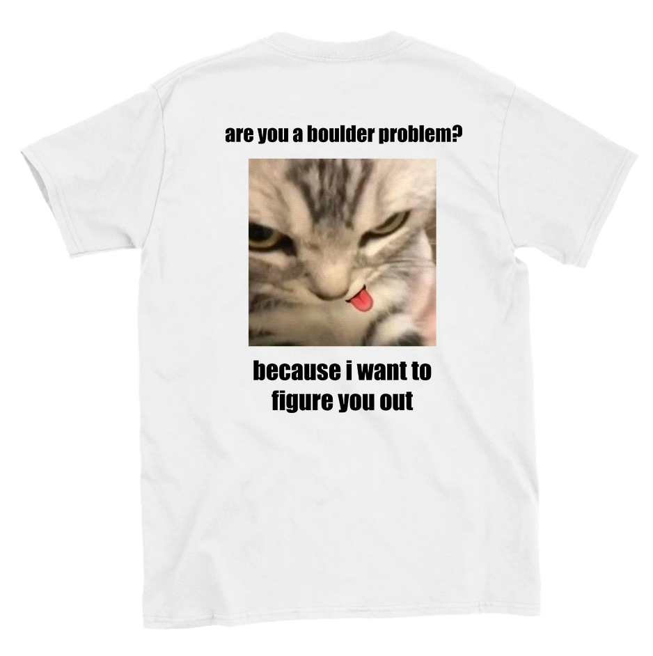 Funny climbing shirt – Cat Rizzler T Shirt Backside