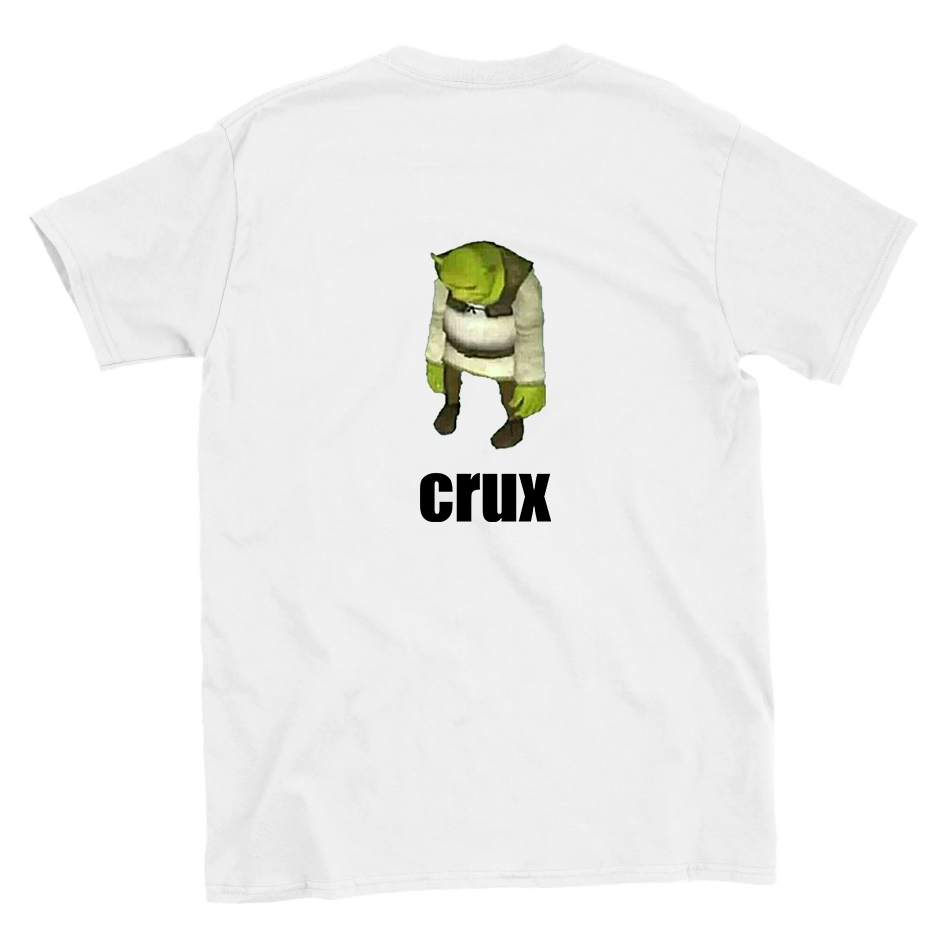 Funny climbing shirt – Crux T Shirt Backside