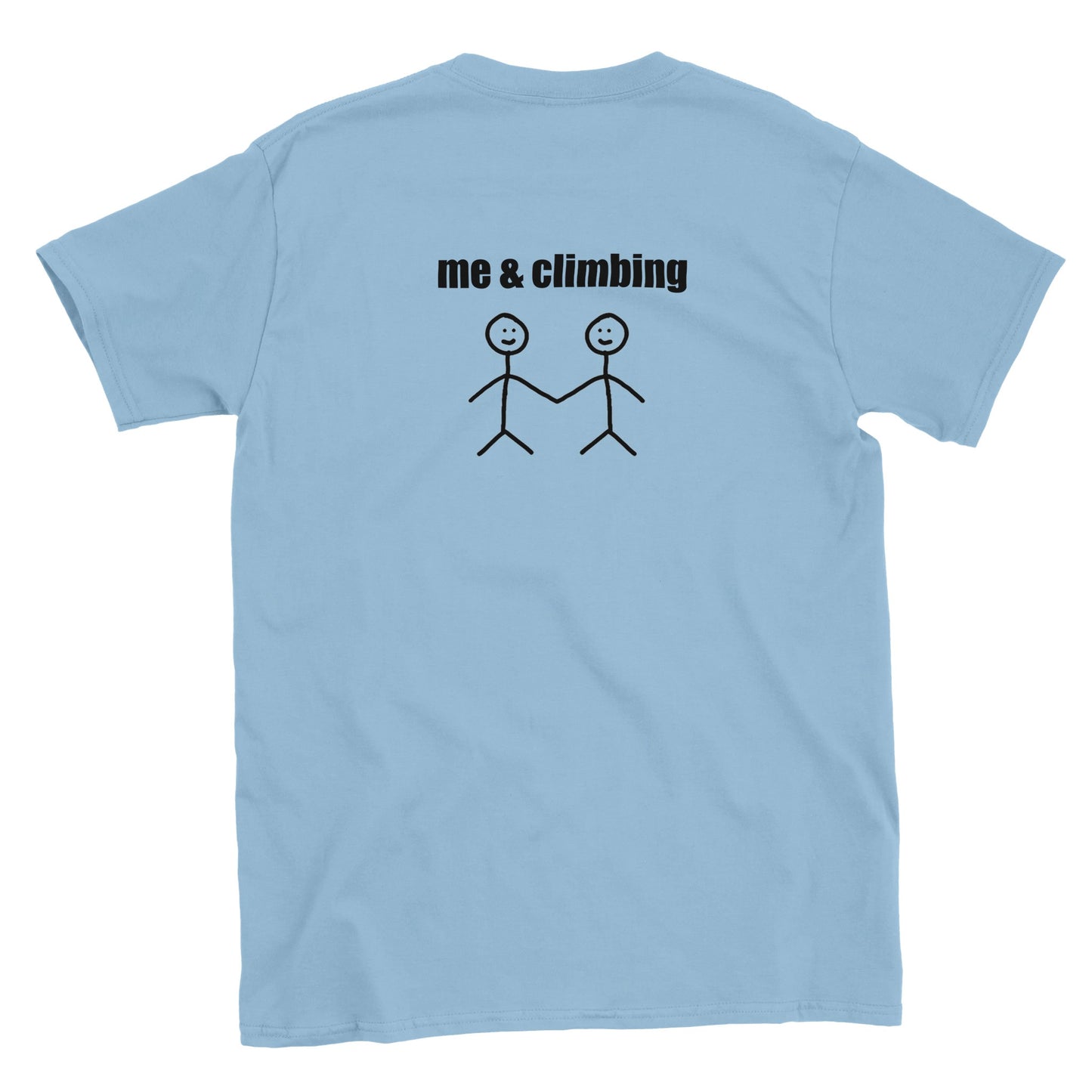 Funny climbing shirt – Me Climbing T Shirt Backside