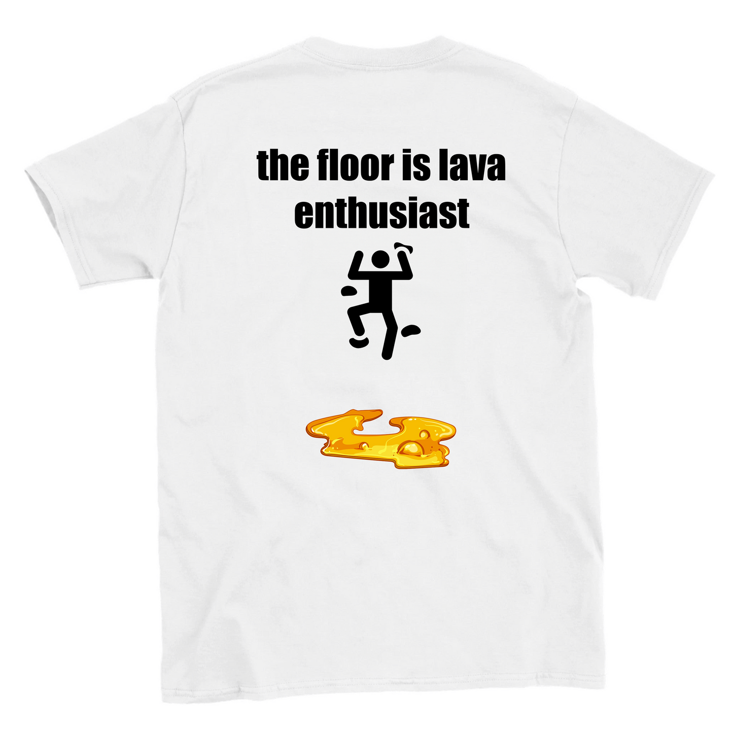 Funny climbing shirt with the floor is lava text – bouldering meme tee for indoor climbers