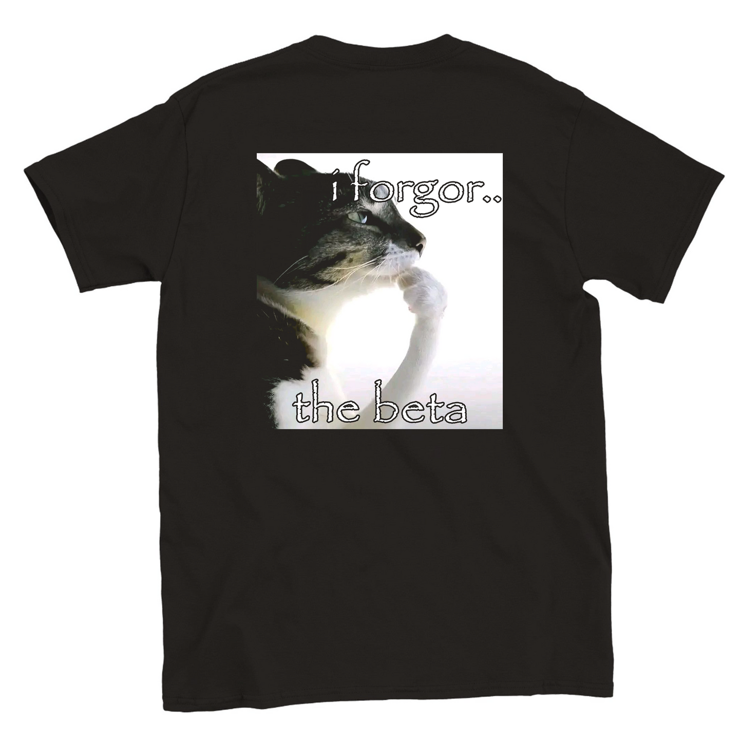 Funny climbing shirt with confused cat saying I forgor the beta – bouldering meme tee