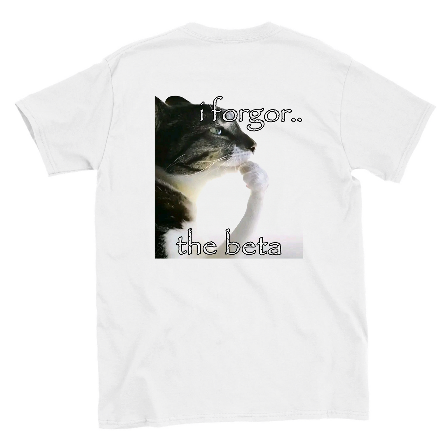 Funny climbing shirt with confused cat saying I forgor the beta – bouldering meme tee