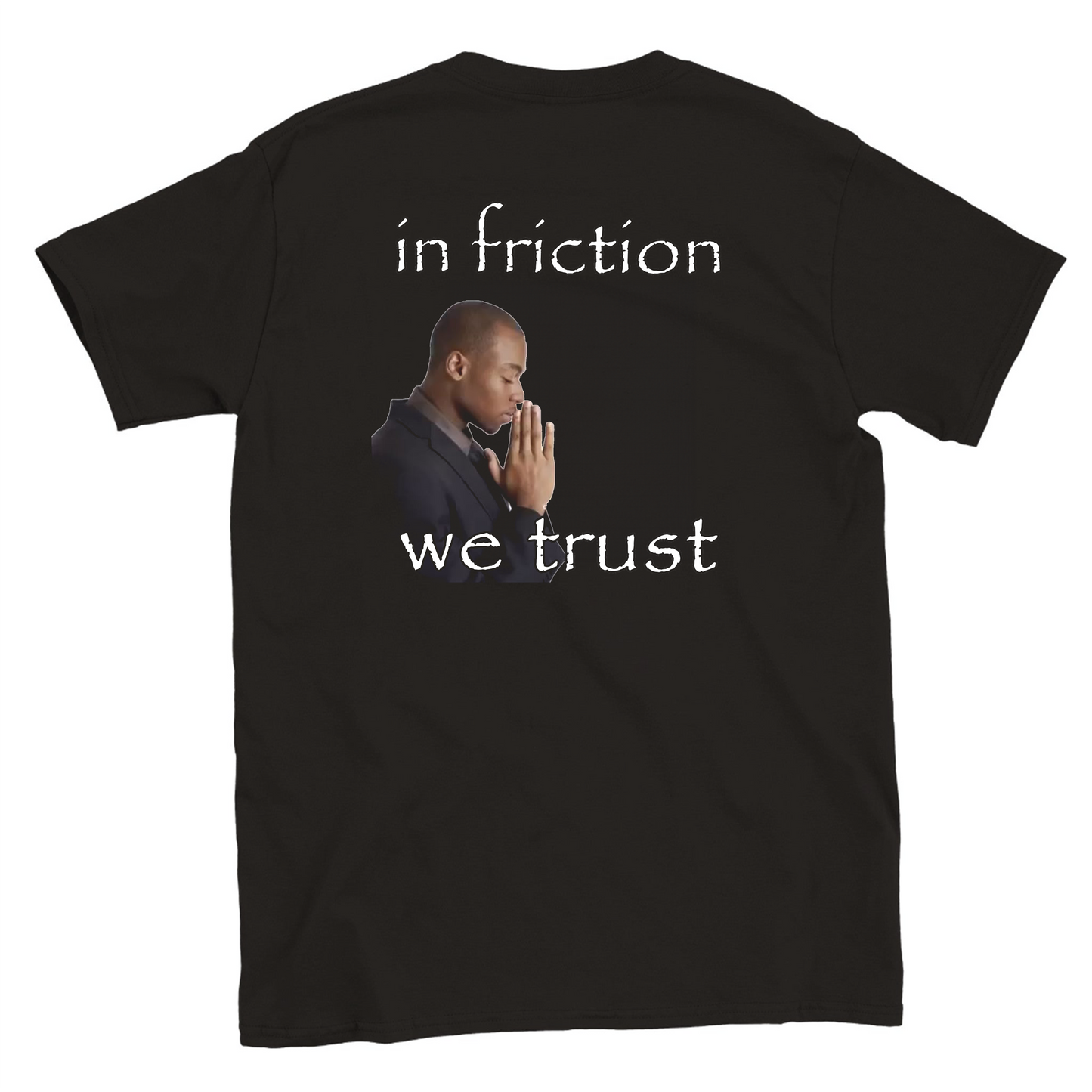 In Friction We Trust tee – for slab climbers and friction freaks