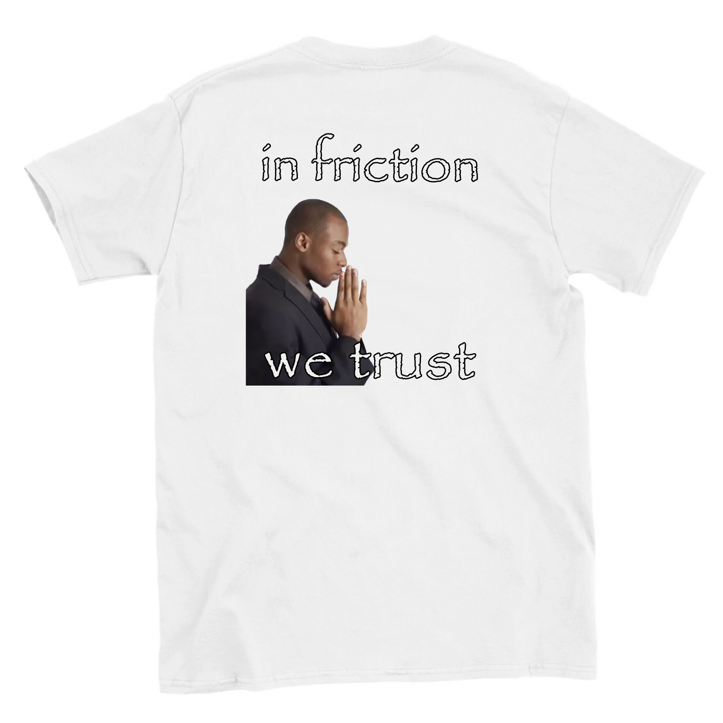In Friction We Trust tee – for slab climbers and friction freaks