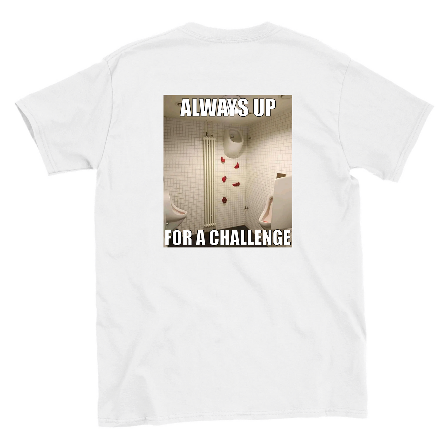 Funny climbing shirt – Climbers Urinal T Shirt Backside