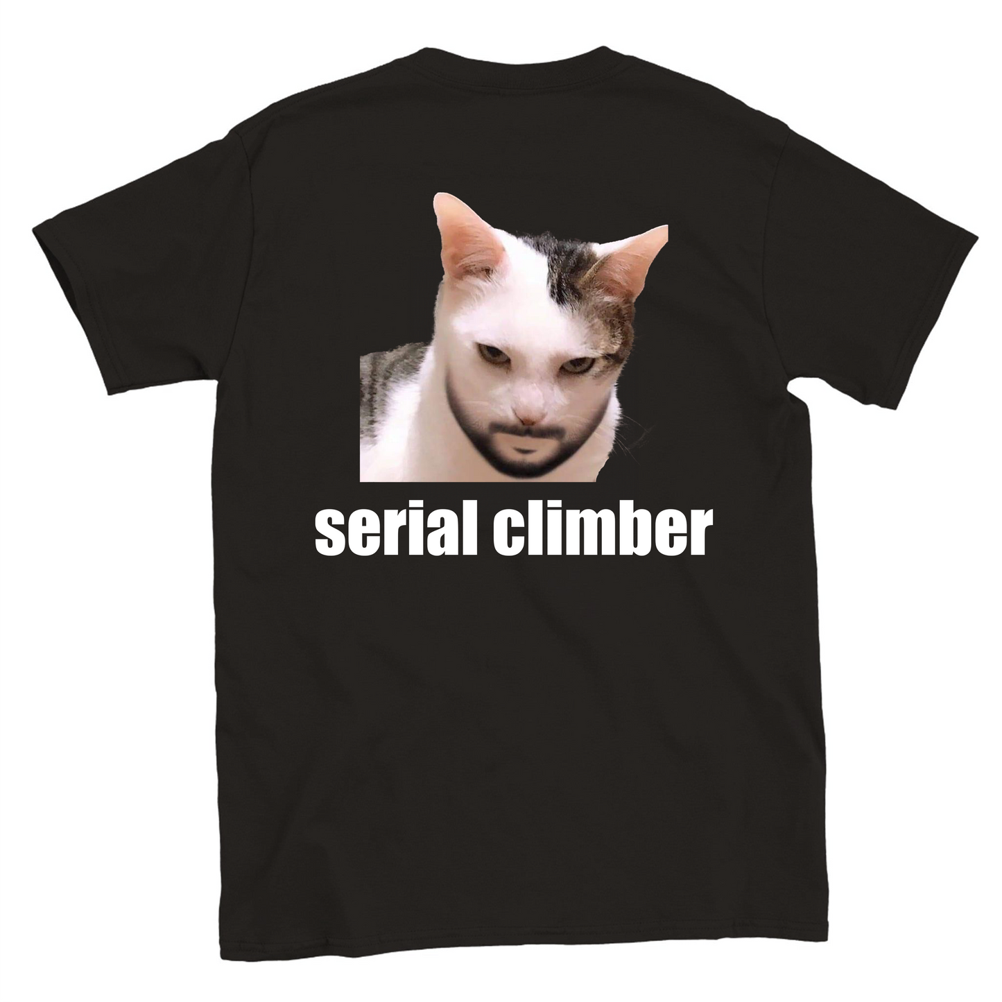Funny climbing shirt – Serial Climber T Shirt Backside