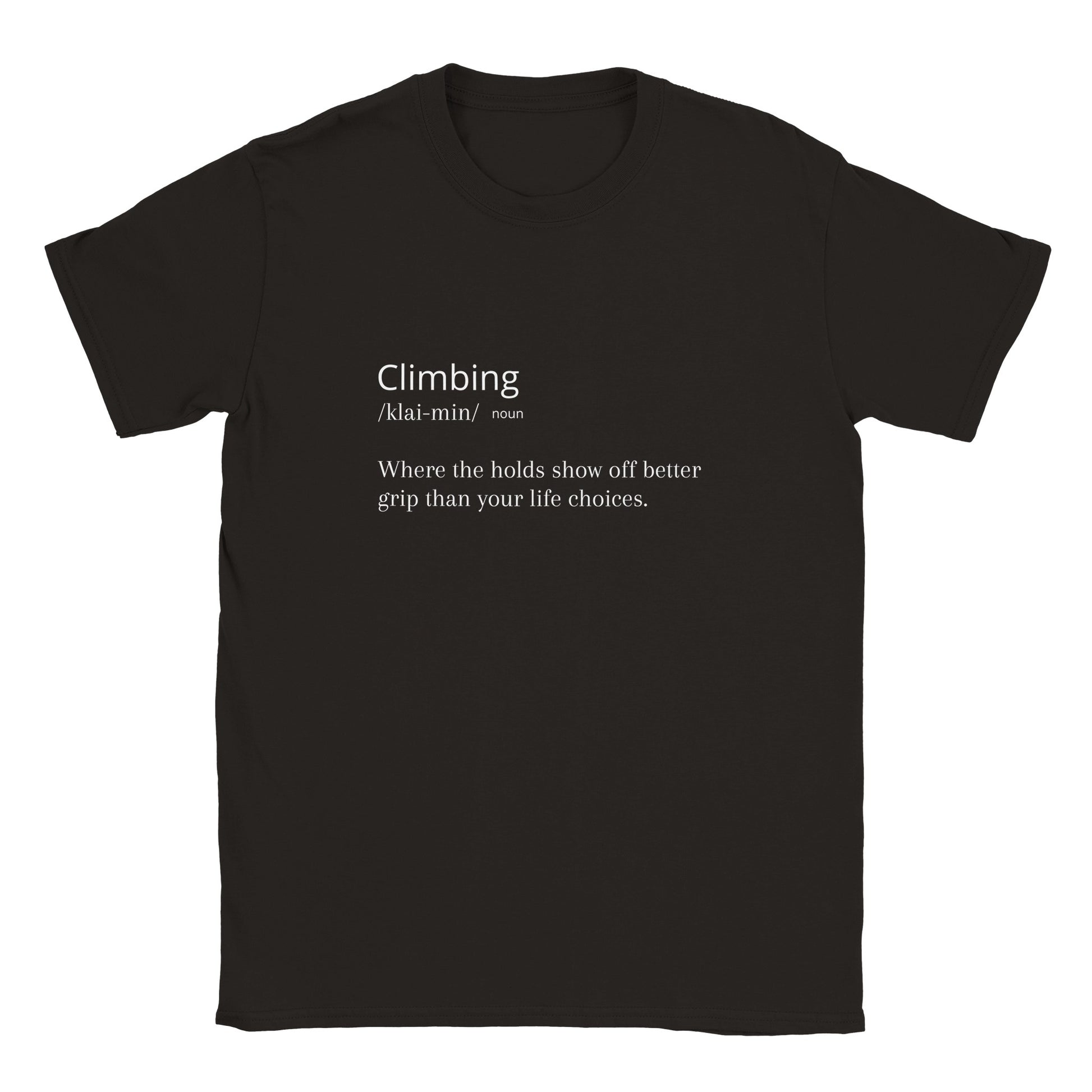 Funny climbing shirt – Definition Of Climbing T Shirt Frontside