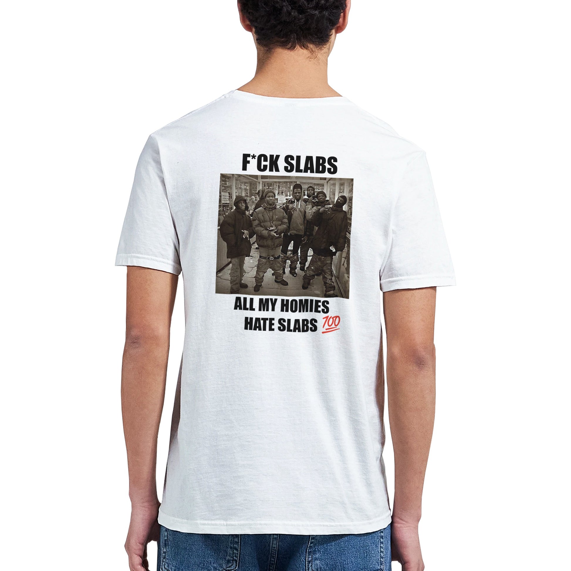 Funny climbing shirt – F Ck Slabs T Shirt Backside