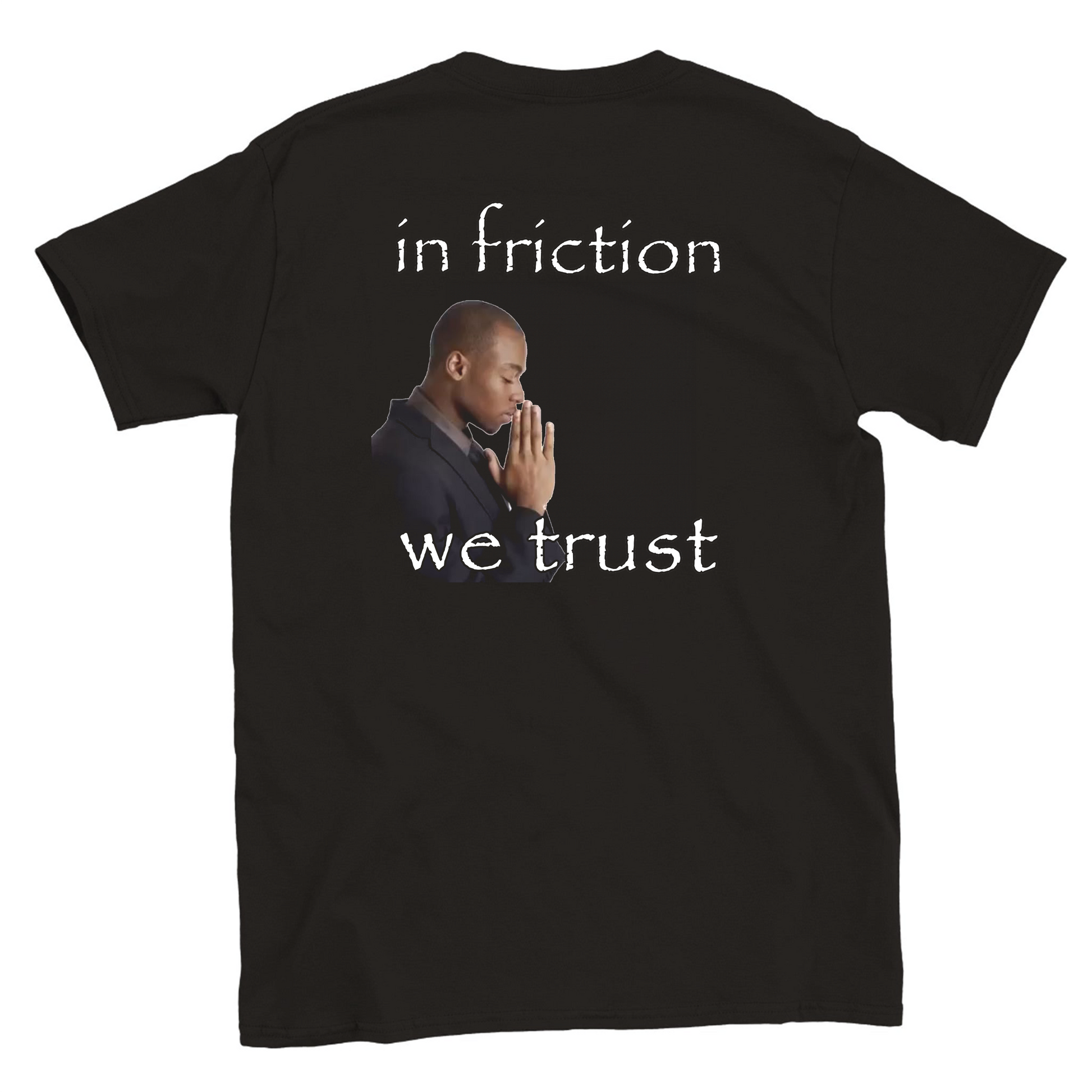 In Friction We Trust tee – for slab climbers and friction freaks