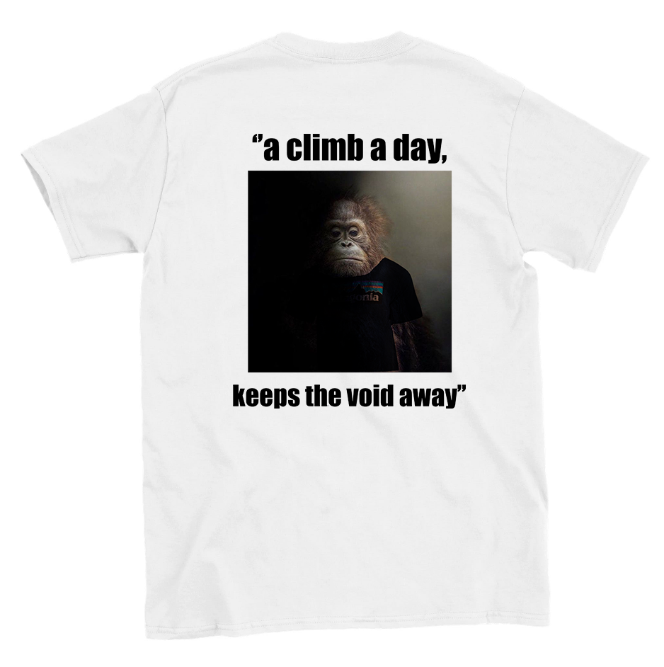 wise monke T-shirt backside