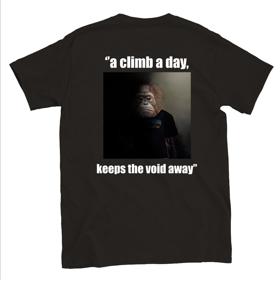 wise monke T-shirt backside