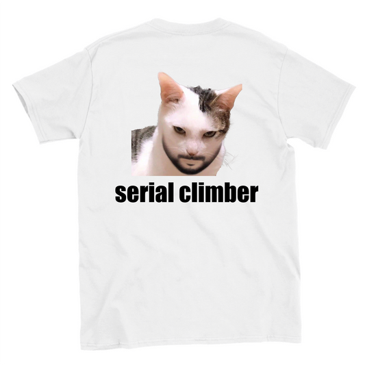 serial climber T-shirt backside