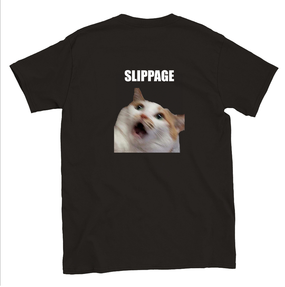 slippage cat T-shirt backside